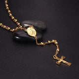 Christianity Rosary Beads Necklaces with Cross Pendant