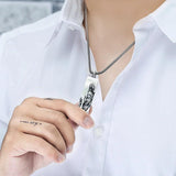 Vintage Silver 925 Buddha Pendant Chain Necklace Retro Lotus