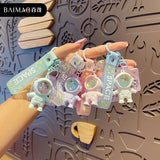 Cartoon Spaceman Light Glowing Keychain Sunset Light Luminous Keychain