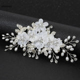 Rhinestone Bride Hair Jewelry Pearl Hairpin Headdress