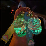 Luminous Ice Cube Keychain, Quicksand Rabbit Pendant