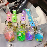 Luminous Ice Cube Keychain, Quicksand Rabbit Pendant
