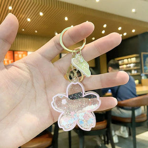 Cherry Blossoms Shape Keychains for Couples Boutique Star Bag Pendant