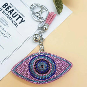 Turkey Eye Crystal Key Chain Bag Pendant Eye Key Ring For Women