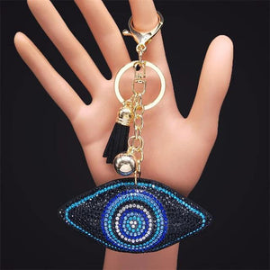 Turkey Eye Crystal Key Chain Bag Pendant Eye Key Ring For Women