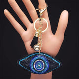 Turkey Eye Crystal Key Chain Bag Pendant Eye Key Ring For Women
