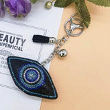 Turkey Eye Crystal Key Chain Bag Pendant Eye Key Ring For Women