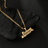 Acheerup Personalized Cuban Chain Necklace Custom Name Stainless Steel