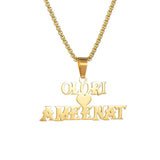 Acheerup Personalized Cuban Chain Necklace Custom Name Stainless Steel