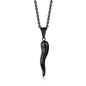 Italian Horn Pendant Necklaces for Men Jewelry