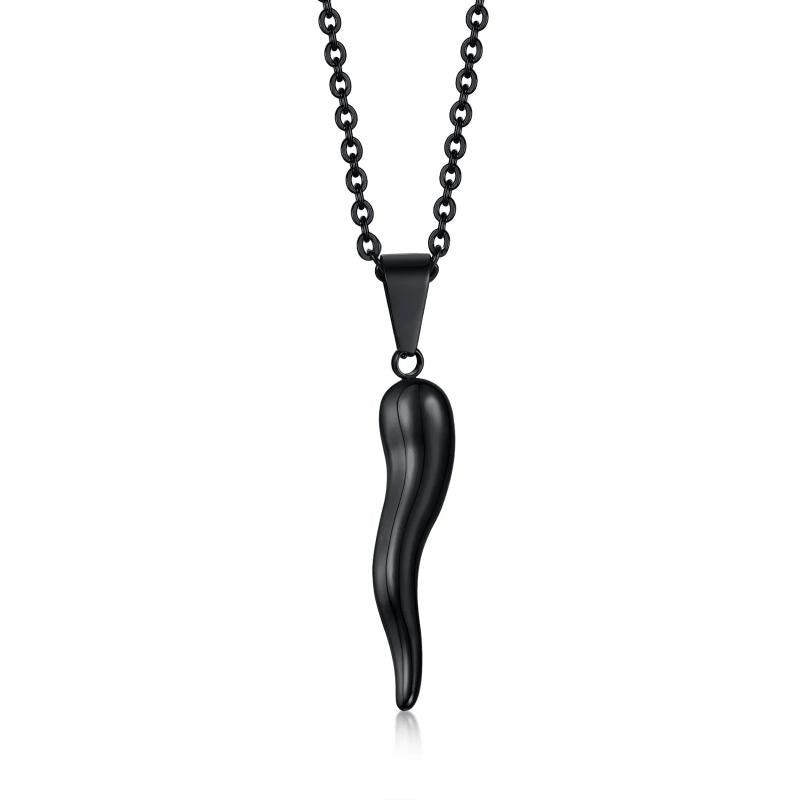 Italian Horn Pendant Necklaces for Men Jewelry