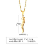 Italian Horn Pendant Necklaces for Men Jewelry