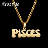 Atoztide Custom Name Necklace Stainless Steel Cuban Chain Jewelry