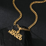 Atoztide Custom Name Necklace Stainless Steel Cuban Chain Jewelry