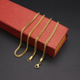 High Women Necklace Stainless Steel Chain Gold/Silver Mens Necklace
