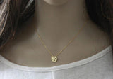 925 Silver Button Necklace Women Fine Jewelry Wedding Party Gift