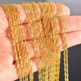 2mm Water Wave Chains Necklace for DIY Jewelry Making