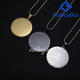 Spanish Lord's Prayer Pendant Necklace Silver Jewelry Chain