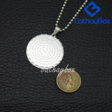 Spanish Lord's Prayer Pendant Necklace Silver Jewelry Chain