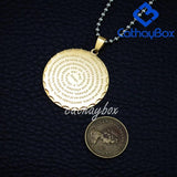 Spanish Lord's Prayer Pendant Necklace Silver Jewelry Chain