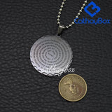 Spanish Lord's Prayer Pendant Necklace Silver Jewelry Chain