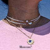 Crystal Beads Star Choker Pendant Necklace for Women