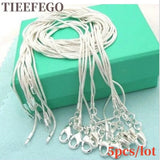 925 Silver 10pcs/Lot 16-30 Inch Snake Chain Necklace 1.2mm Charm Jewelry