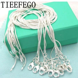 925 Silver 10pcs/Lot 16-30 Inch Snake Chain Necklace 1.2mm Charm Jewelry
