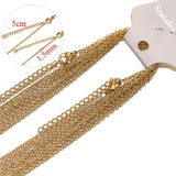 10pcs Stainless Steel Link Chains 45+5cm Bulk Necklaces DIY Crafts