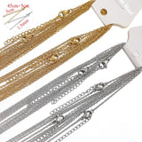 10pcs Stainless Steel Link Chains 45+5cm Bulk Necklaces DIY Crafts