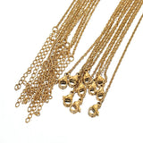 10pcs Stainless Steel Link Chains 45+5cm Bulk Necklaces DIY Crafts