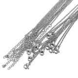 10pcs Stainless Steel Link Chains 45+5cm Bulk Necklaces DIY Crafts