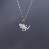 Silver Leaf Pendant Clavicle Chain Necklace for Women Golden Jewelry