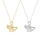 Silver Leaf Pendant Clavicle Chain Necklace for Women Golden Jewelry