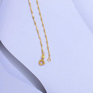 24k Gold Necklace for Women Charm Wedding Jewelry Gift