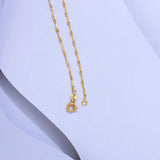24k Gold Necklace for Women Charm Wedding Jewelry Gift