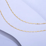 24k Gold Necklace for Women Charm Wedding Jewelry Gift