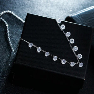 Zircon Star Platinum Short Chain Necklace Wedding Gift