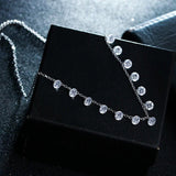 Zircon Star Platinum Short Chain Necklace Wedding Gift