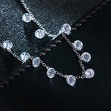 Zircon Star Platinum Short Chain Necklace Wedding Gift
