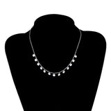 Zircon Star Platinum Short Chain Necklace Wedding Gift