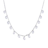 Zircon Star Platinum Short Chain Necklace Wedding Gift