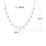 Zircon Star Platinum Short Chain Necklace Wedding Gift