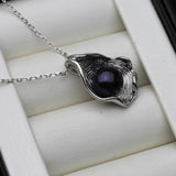 925 Silver Shell Pendant w/ Freshwater Pearl Necklace
