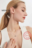 Moissanite Water Drop Pendant Necklace 925 Silver Chain Women Choker