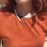 Bohemian Freshwater Pearl Necklace Bracelet Set