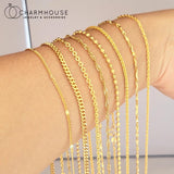 2mm Bead Chain Necklace for Women Wedding Jewelry