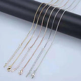 Stainless Steel Silver Plated Box Chain Necklace 47+4cm Extend Link