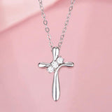 Arrival Silver 925 Necklace Zircon Cross Pendant Women Jewelry