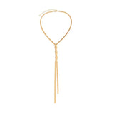 Adjustable Flat Snake Long Chain Necklace for Women